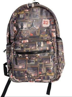 Jordan Borough Graphic‎ Backpack New Black School Bookbag Medium Travel Bag